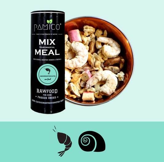 Meeresfrüchte gefriergetrocknet - MIX MEAL for dogs & cats - Trockenbarf zum Mixen