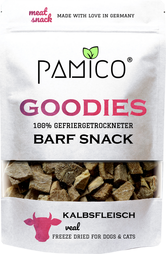 Kalbsfleisch gefriergetrocknet - BARF Snack Goodies for dogs & cats