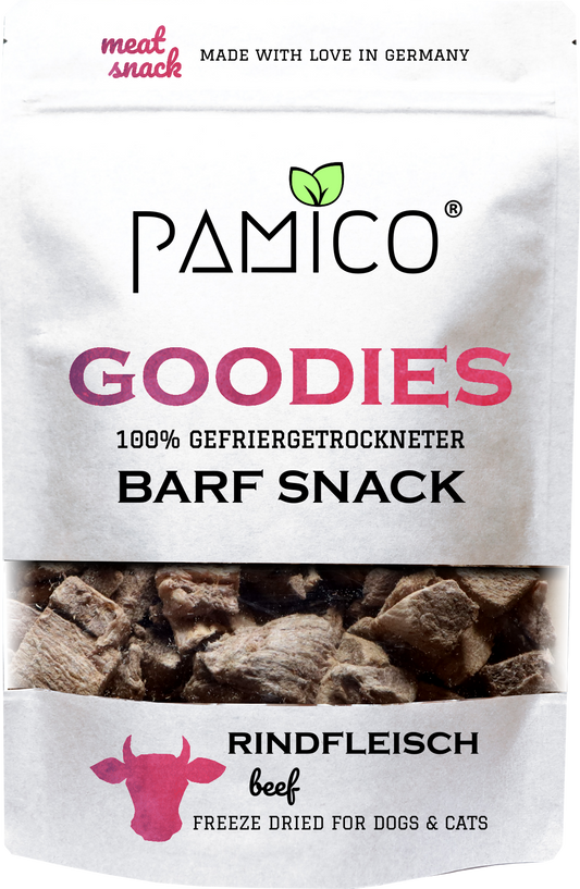 Rindfleisch gefriergetrocknet - BARF Snack Goodies for dogs & cats